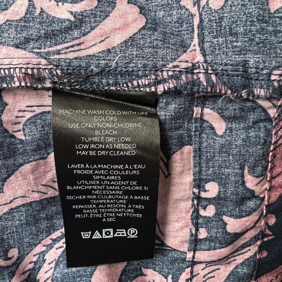 Anthropologie Somerset Navy and Pink Patterned Classic Maxi Dress - Picture 7 of 7